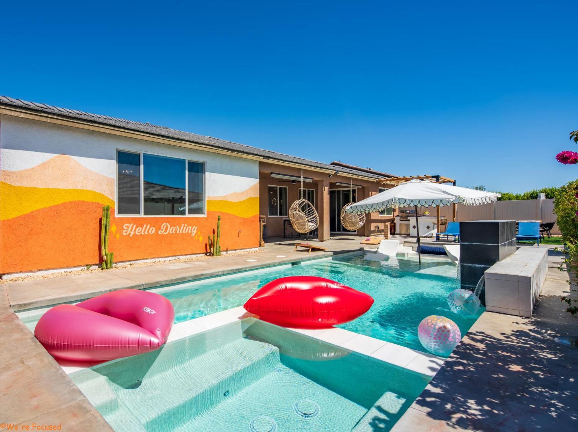 The Monroe25 Mi To Festivals, Ev Pool Gym Games Villa Indio Exterior photo